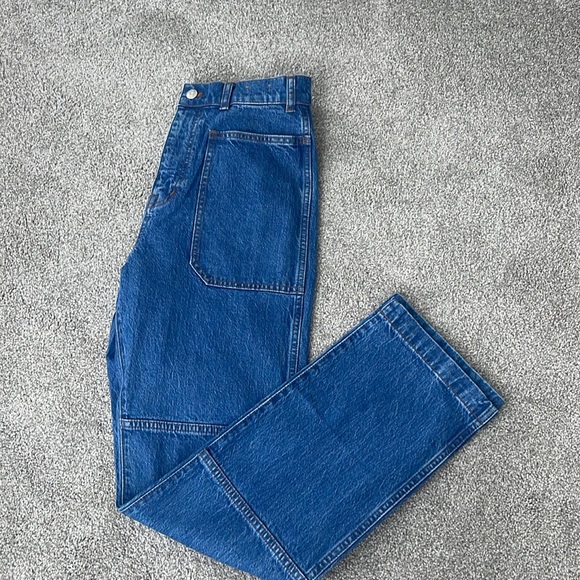 NEVER WORN! Madewell The '90s Straight Cargo Jean in Fenwood Wash - Picture 6 of 7